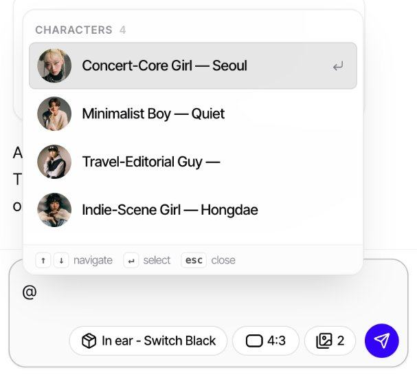 Character picker locking in reusable characters during generation